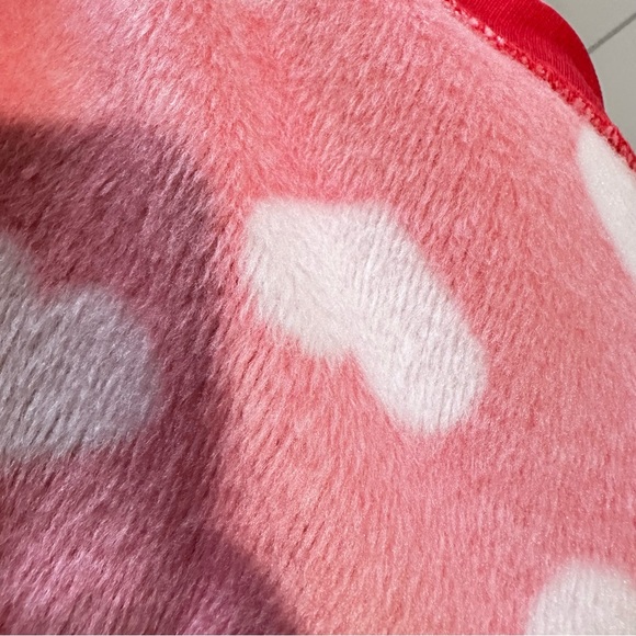 NWT Serra Fleece Lined Leggings XL Red with Pink Hearts - Picture 5 of 8